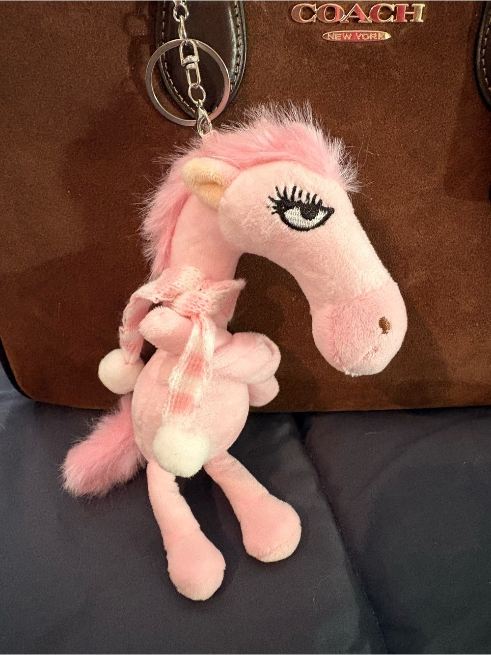 Pink  Plush Pony Bag Charm